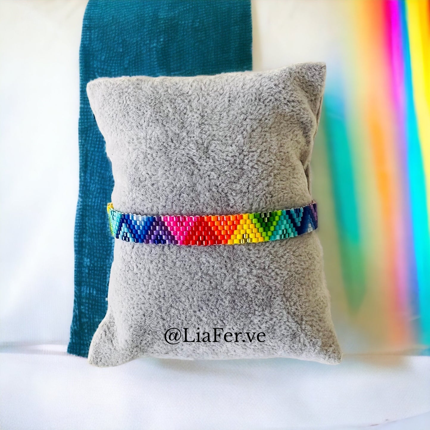 Handmade Bracelet, Rainbow Pride Miyuki Art Limited Edition