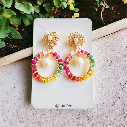 Rainbow  style earrings